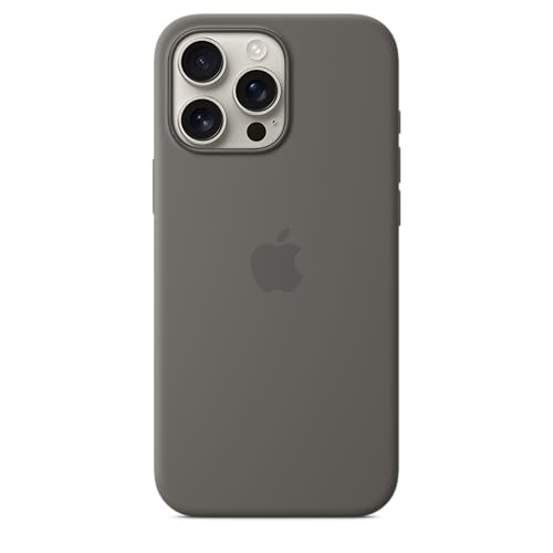 Image of Apple iPhone 16 Pro Max Silicone Case with MagSafe - Stone Grey 