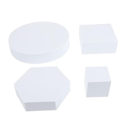 4pezzi Geometric Photo Props Chic Di Oggetti Per Fotografia Decorativa Per Cosmetici Gioielli e Cibo Resistente e Facile Da Pulire Misure Cubo