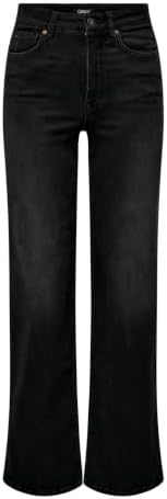 ONLY Female Jeans mit weitem Bein ONLMADISON Hohe Taille Weiter Beinschnitt Jeans