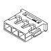 78172-0004,Conn Housing RCP 4 POS 1.2mm Crimp ST Cable Mount Black Pico-EZmate Bag (1000 Items)