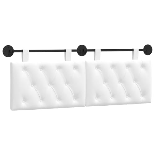 vidaXL Cabecera Colgante Montaje en la Pared 150 x 55 x 7 cm Tela, Cabecero Rectangular de Tela para Dormitorio, diseño Moderno Colgante, Respaldo Acogedor y Suave, eficiente en Espacio