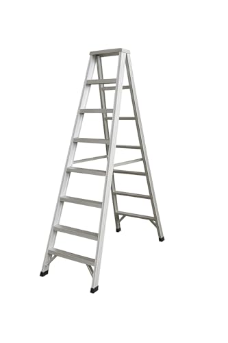Image of Venus 7ft Double-Side Aluminum Ladder | Medium Gauge Foldable Platform Ladder | Anti-Slip, Self-Standing for Home, Kitchen & Indoor Use