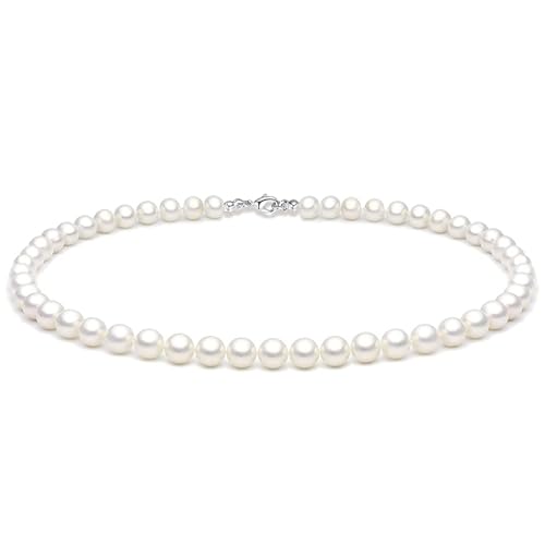 Image of Zeffy Pearl Necklace 4MM /6MM /8MM Dainty Round Imitation Pearl Choker Necklace Wedding Pearl Necklace Delicate Jewelry for Women Simple Bridesmaid Jewelry Gifts
