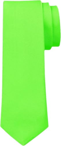 zh T1 Corbata Formal, Verde Neón, Talla Única