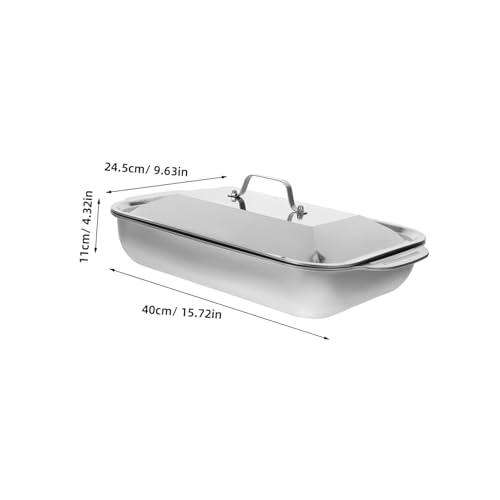Plat à four rectangulaire acier inoxydable plaque de cuisson pour griller