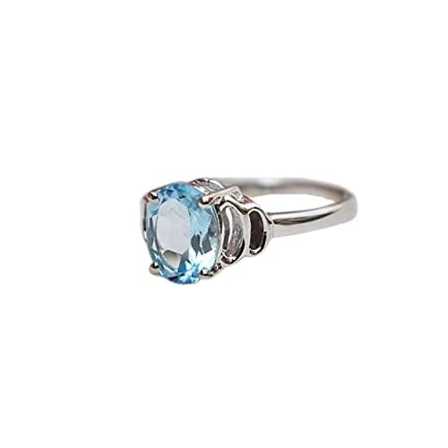 Sky Blue Topaz Ring, 925 Sterling Silver Ring, Proposal Ring, Statement Ring, Dainty Ring, Gemstone Ring, Women Rings, Oval Blue Topaz Ring For Women, Engagement Ring, Everyday Ring, Promise Gift #TOP15
