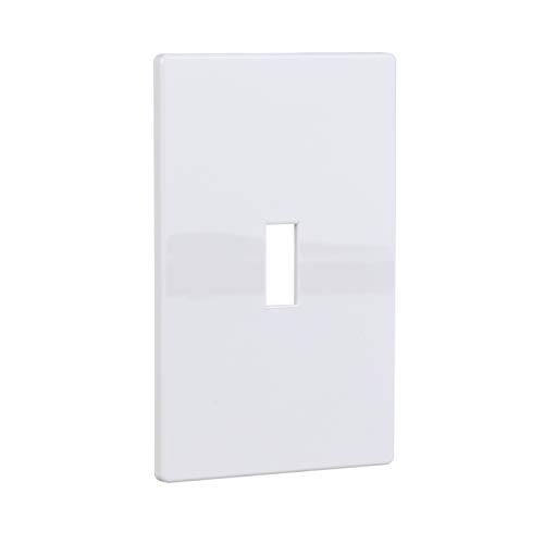 Eaton Pjs1W Arrow Hart Pjs1 Mid Size Screw Less Wall Plate, 1 Gang, 4-7/8 In L X 3-1/8 In W X 0.08 In T, White #TOP5
