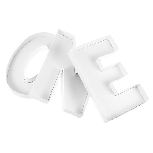 MAGICLULU 1set Alphabet Dessert Box Fillable Letter Shaped Paper Box for Birthday Party Treats Snack Storage and Event Decoration for Cupcake and Displays One