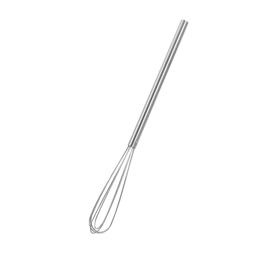 MUCKLILY Frusta Manuale in Acciaio Argentato Allungata Strumento Versatile Per Sbattere Uova e Mescolare Portatile Per Cucina e Uso Esterno