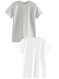 NEXT Jungen Kurzärmelige Thermo-T-Shirts im 2er-Pack Grey/White 122-128