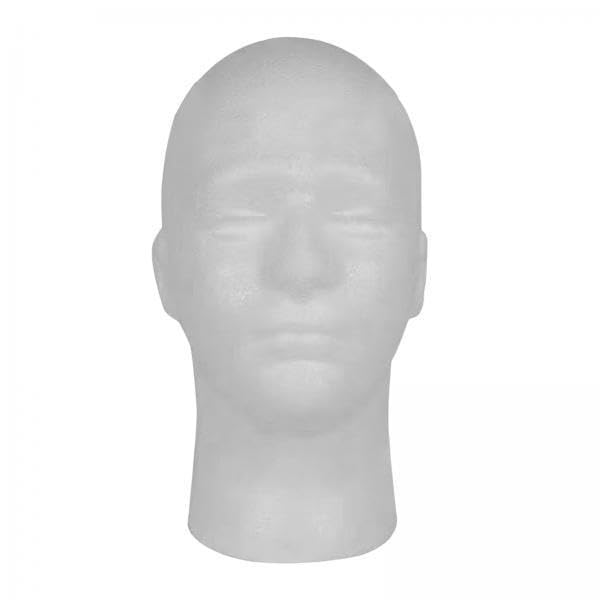 UJEAVETTE® 3xMale Foam Wig Head White Multi Purpose Mannequin Manikin Head for Props Shop-image-11