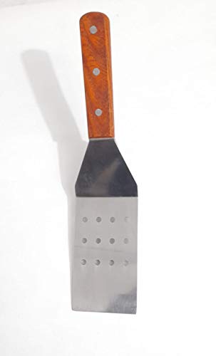 Image of VEMONIO Stainless Steel Pizza Pancake Pastry Lifter Spatula with Wooden Handle (12 x 2.7 inches)