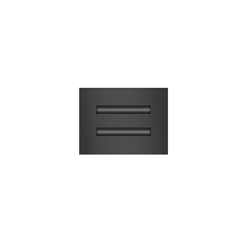Image of BUILDMART - 6x4 Modern AC Vent Cover - Decorative Black Aluminum Air Vent - Standard Linear Slot Diffuser - Heating and Cooling Register Grille for Ceiling, Walls & Floors - Texas Buildmart
