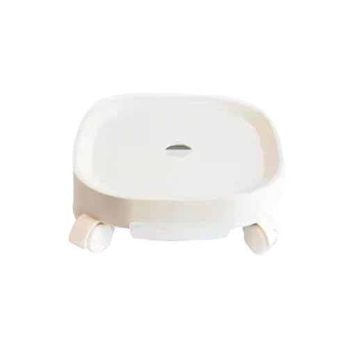 Chariot à plantes blanc 24cm pour déplacer vos pots sans effort