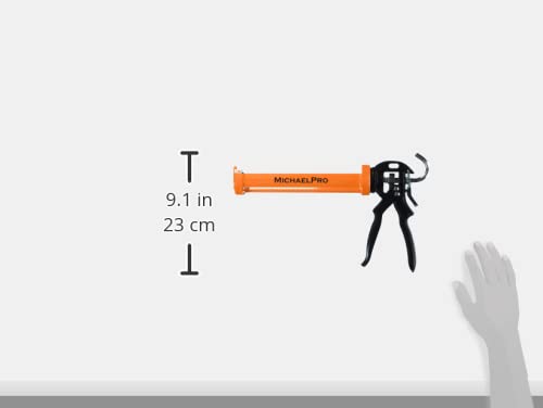MichaelPro MP013004 Professional Drip-Free Caulking Gun with 18:1 Thrust Ratio, 10oz Anti-Drip Caulk Gun - Image 2