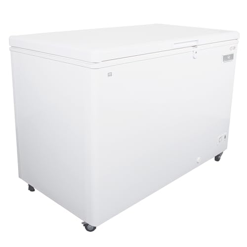 Kelvinator KCCF140WH 14.2 Cu Ft Commercial Chest Freezer with Heavy Duty Basket Storage for Frozen food | 29-5/16"W x 36-1/2"H x 51-3/4"D, Sealed Cabinet Interior, White Exterior, 115v (-15°F to 10°F)