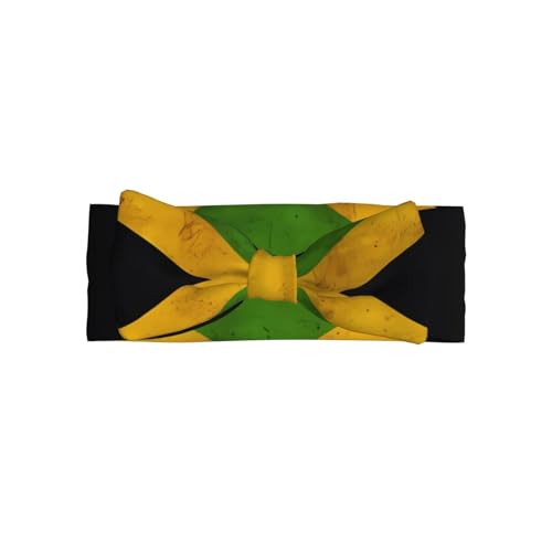 Old Jamaican Flag Printing Baby Bow Headband - Delicate Hair Accessories for Newborns, Infants, Toddlers - Skin-friendly Hairband