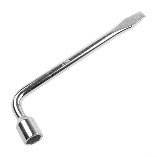 EffiFish Llave de tuerca hexagonal de alta resistencia, llave de tubo, llave de rueda, herramientas manuales de coche, llave maestra de rueda (19 mm)