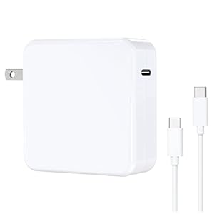 Cargador Mac Book Pro – Adaptador de corriente USB C de 100 W compatible con MacBook Air de 13 pulgadas, MacBook Pro de 16, 15, 14, 13 pulgadas, iPad Pro 2021/2020/2019/2018, cable USB C a C de 6.6 pies