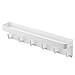 Ysislybin Portachiavi magnetico con mensola, supporto portachiavi da parete con magnete + nastro biadesivo + viti, scaffale portachiavi senza foratura, in metallo moderno (bianco)