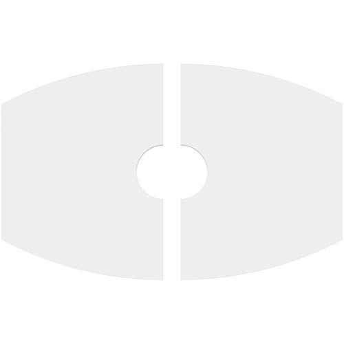 Image of Ekena Millwork CMP12X8KY2-02000 Kailey Architectural Grade PVC Contemporary, Two Piece Urethane Ceiling Medallions 12 inchW x 8 inchH x 2 inchID x 6 1 /2 inchC x 1 inchP