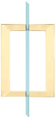 Miniatura 6 de CRL SQ6X6SB Satin Brass 6" x 6" SQ Series Square Tubing Back-to-Back Pull Handle