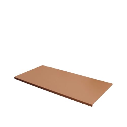 デスクマット レザフェス 合皮 バックル吊り下げエッジコンピュータオフィスライティングデスクパッド折りたたみエッジ肘パッド硬化厚手ロックラインホーム (ブラウン,600x400mm-3.8mm?)