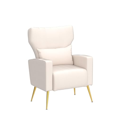 Accentchairssetof2upholsteredvelvetmoderncomfywingbackarmchairforlivingroombedroomsinglesofachairwithpillowsbeige  Urban Country Home Decor Accent chairs set of 2 upholstered velvet modern comfy wingback armchair for living room bedroom single sofa chair with pillows beige  urban country home decor