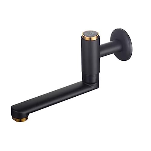 Robinet de salle de bains noir mat en laiton pivotant haut de gamme