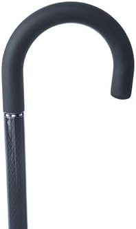 Carbon Fibre Walking Stick Cane with a Soft Touch Crook Handle Black Diamond Pattern