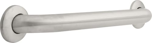 Franklin Brass (1-Pack) 18' ADA Grab Bar Concealed Screw Bathtub Handle Safety Grip in Stainless Steel 1-1/2' diameter Wall Mount Shower Assist Handicap 5618