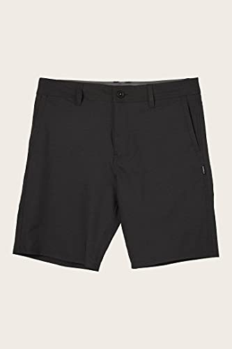 Mens Drifter Heather Hybrid Shorts, Black, 364