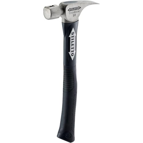 Stiletto FH10C-F 10 oz Ti Smooth Face with Curved Poly-Fiberglass Handle, 14 1/2