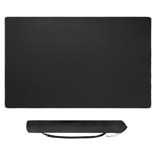 TIASUSAN Large Board Game Mat(Black, 3.5'x5.5'), Anti-Slip, Noise-Reducing Table Cover for Board Games, Poker, Mahjong, Dominoes, Dice and Card Games