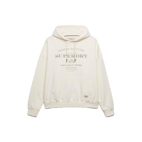 Superdry Femme Sweat à Capuche Luxe Casual Coupe Décontractée Cream - vue 8
