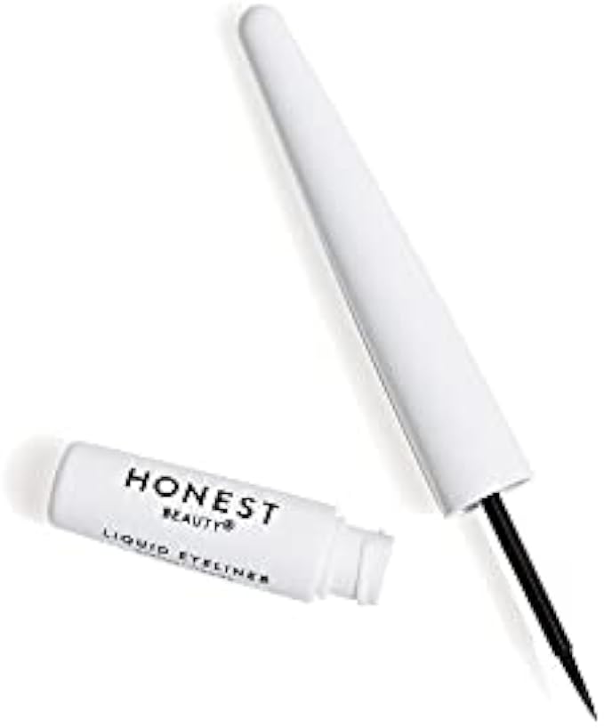 Honest Beauty Liquid Eyeliner Vegan Smudge Flake Transfer Proof Carbon / Silicone Free Cruelty Free Ophthalmologist Tested 0.058 fl. oz, Black