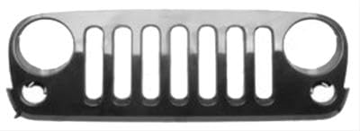 Sherman Parts SHE023-99 Grille Assembly for 2007-2017 Wrangler - Matte Black