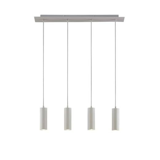 Lindby Esstisch Pendelleuchte, Hängeleuchte Metall weiß Hängelampe 4x GU10 max. 35W ohne Leuchtmittel Esszimmer Küche Wohnzimmer
