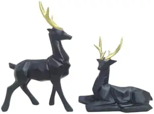 Vardano Polyresin Deer Pair Sculpture- Home Decor Showpiece - (8 inch)