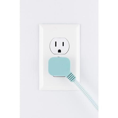 image for Cordinate Designer 3-Outlet Extension Cord, 8 Ft Braided Cable, 2-Pron