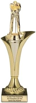 Typhoon Trophy Cup Male Golf Putter Award – Custom Engraved Gold Finish Golf Trophy with Marble Base – Premium Recognition for Golf Tournaments Leagues Championships and Competitions