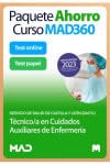 Paquete Ahorro Curso MAD360 + Test PAPEL y ONLINE Técnico/a en Cuidados Auxiliares de Enfermería del Servicio de Salud de Castilla y León (SACYL)