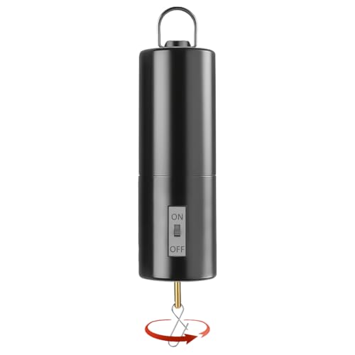 H&D HYALINE & DORA Hanging Black Rotating Motor Wind Spinner Motor Mobile Battery Operated Motor Multi-Purposes Rotatable Hook for Garden Decoration Accessory Supplies(Not Included Battery)