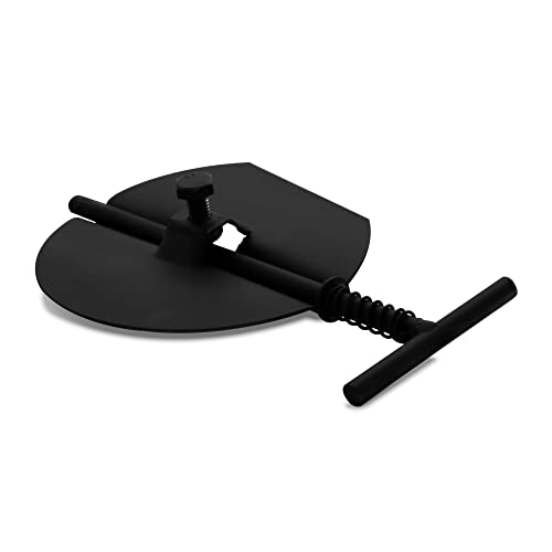 LANZZAS Clapet papillon pour tuyau de poêle - Diamètre : 150 mm - Couleur : noir - Limiteur de...