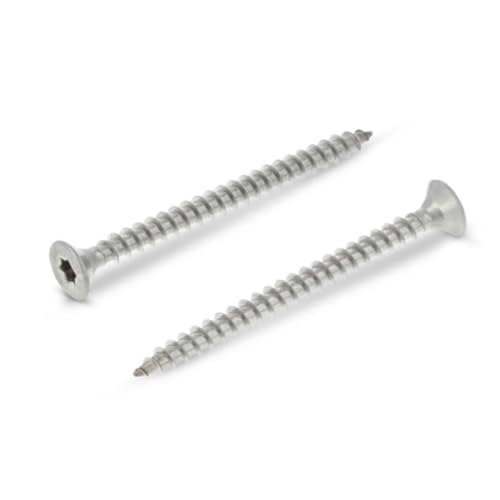 Viti per truciolato 3x30 mm 500 pezzi in acciaio inox A2 - Viti per legno - Viti per legno - Testa svasata - Filettatura completa con testa rinforzata meinschraubenversand.de