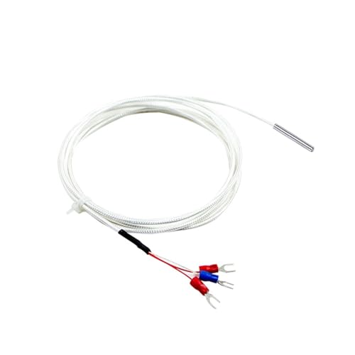 Termopar PT100 con sensor de temperatura de 5 x 30 mm y cable de tres hilos de 3m 3