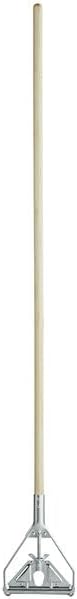 Commercial Wooden Mop Handle, 60 Inches, Stirrup-Style End, Brown