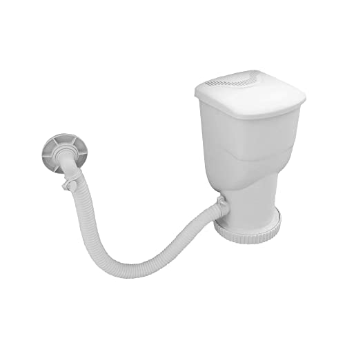 Image of Summer Waves SkimmerPlus 600GPH Skimmer Filter Pump System with 1.25 inch Circle Connection and Hose for Above Ground Swimming Pools