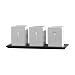 Towle Living 3-Piece Ceramic Caddy with Wood Tray