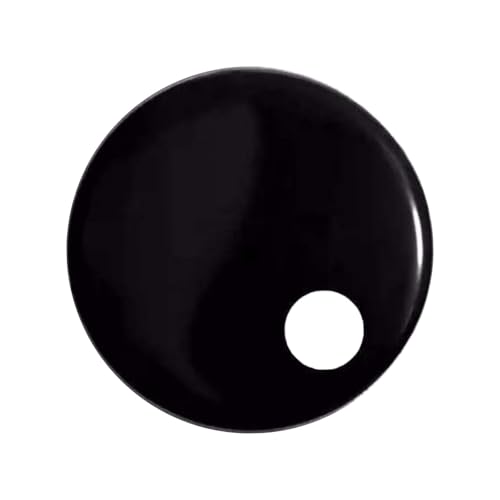 Simhoa Bass Drum Resonant Head 22' with Hole Good Performance Black Polyester Professional Smooth...